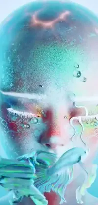 Liquid Mouth Azure Live Wallpaper