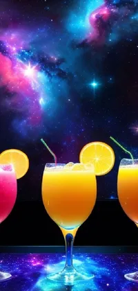 Liquid Orange Drink Cocktail Live Wallpaper