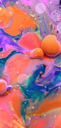 Liquid Orange Fluid Live Wallpaper
