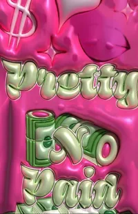 Liquid Pink Font Live Wallpaper