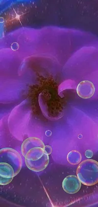Liquid Purple Jellyfish Live Wallpaper