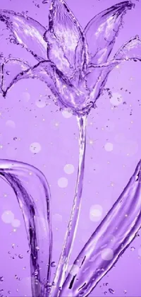 Indulge in the stunning beauty of this purple flower live wallpaper artwork, created by a top digital artist