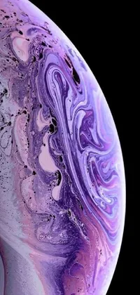 This live phone wallpaper depicts a cell phone in extreme detail against a black background
