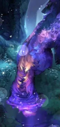 Liquid Purple Water Live Wallpaper