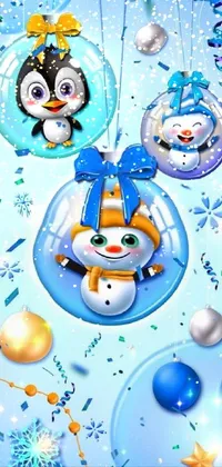 Liquid Snowman Organism Live Wallpaper