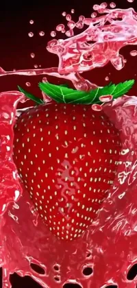 Liquid Strawberry Fruit Live Wallpaper