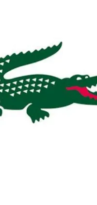 This phone live wallpaper showcases a striking crocodile logo in bold hues, set against a clean white background