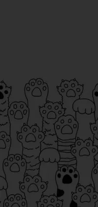 This engaging live wallpaper showcases a black and white photo of cartoon characters, with a lineart style and furry creatures