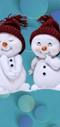 This live wallpaper features a charming portrait of snowmen in a sassy pose, perfect for winter lovers and fans of folk art