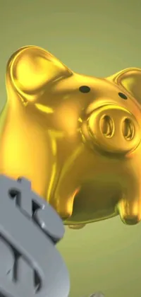 This golden piggy bank phone live wallpaper is a must-have for anyone looking to stay on top of the latest digital trends