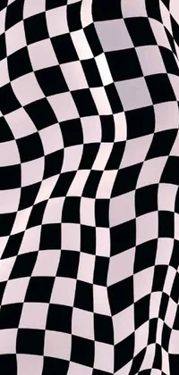 Looking for an eye-catching live wallpaper for your phone? Look no further than this black and white checkered pattern, inspired by checkered racing flags