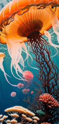 Marine Invertebrates Light Nature Live Wallpaper