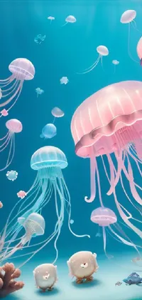 Marine Invertebrates Vertebrate Jellyfish Live Wallpaper
