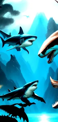 Marlin Requiem Shark Swordfish Live Wallpaper