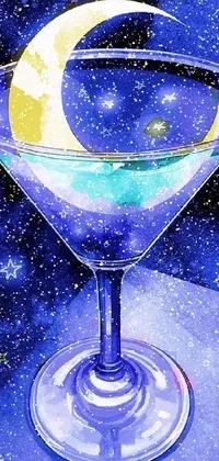 Martini Glass Tableware Water Live Wallpaper