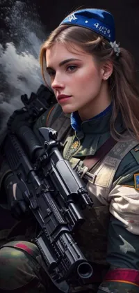 Military Camouflage Flash Photography Air Gun Live Wallpaper