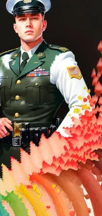 Military Person Gesture Military Uniform Live Wallpaper