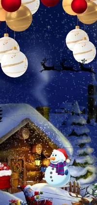 Moon Cartoon Snow Live Wallpaper