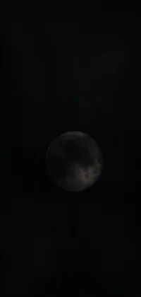 This live wallpaper features a stunning full moon in the dark, desaturated sky