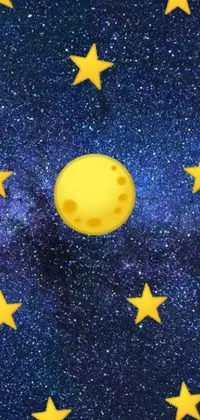 Moon Yellow Flying Live Wallpaper