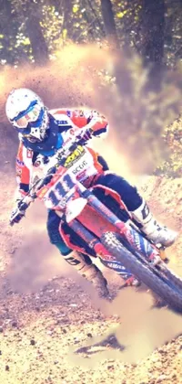 Motocross Enduro Helmet Live Wallpaper