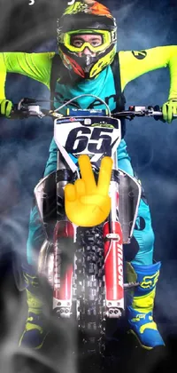 Motocross Sports Uniform Light Live Wallpaper
