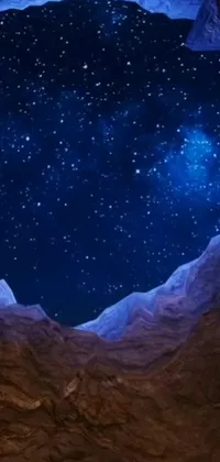 Mountain Astronomy Blue Live Wallpaper