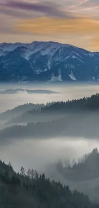Mountain Cloud Fog Live Wallpaper