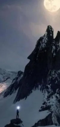 This snow covered mountain phone live wallpaper commands awe