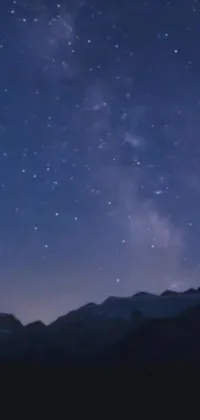 Transform your phone into a cosmic oasis with this stunning live wallpaper displaying a mesmerizing night sky filled with countless twinkling stars