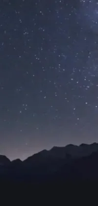 This phone live wallpaper features a mesmerizing night sky twinkling with various stars