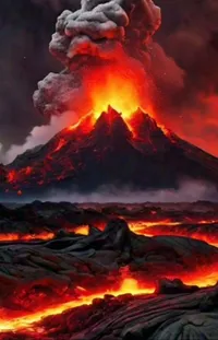 Mountain Nature Lava Live Wallpaper