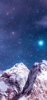 Transform your phone screen with this stunning digital art live wallpaper featuring a spaceship gliding over snow covered mountains in the mesmerizing Himalayas