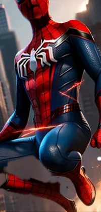 Muscle Blue Spider-man Live Wallpaper