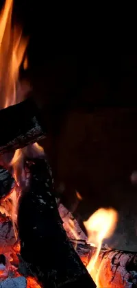 Looking for a stunning phone live wallpaper that captures the warmth and mesmerizing beauty of a crackling fire? This stunning video art features a high-quality, 8k rendering of a roaring fire in a fireplace or campfire pit, with intricate, highly detailed patterns and vibrant oranges, yellows, and reds that pop against the dark background