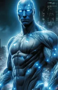 Muscle Jaw Electric Blue Live Wallpaper - free download