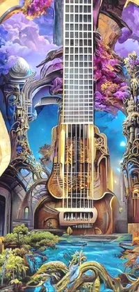 Musical Instrument Blue World Live Wallpaper