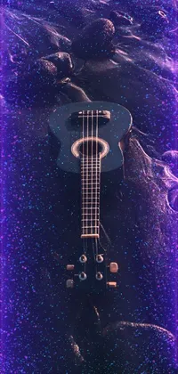 Musical Instrument Guitar Purple Live Wallpaper