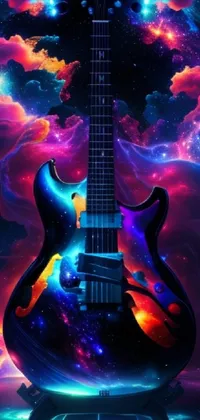 Musical Instrument Guitar Purple Live Wallpaper
