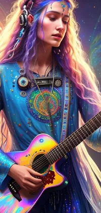 Musical Instrument Hairstyle Guitar Live Wallpaper