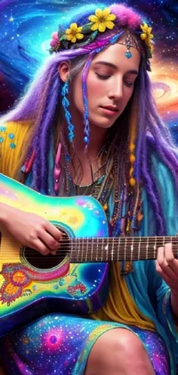Musical Instrument Hairstyle Musician Live Wallpaper
