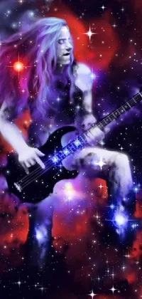 Musical Instrument Purple Lighting Live Wallpaper