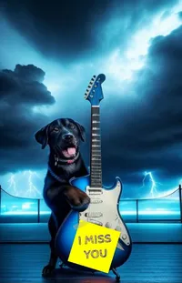 Musical Instrument Sky Dog Live Wallpaper