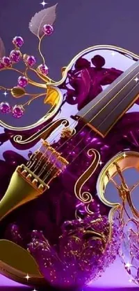 Musical Instrument String Instrument Purple Live Wallpaper