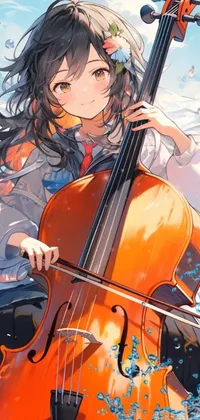 Exquisite Cello Performance Live Wallpaper - free download