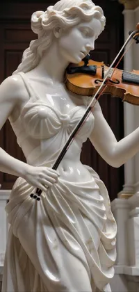 Musical Instrument Violin Family White Live Wallpaper