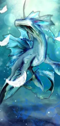 Mythical Creature Azure Liquid Live Wallpaper