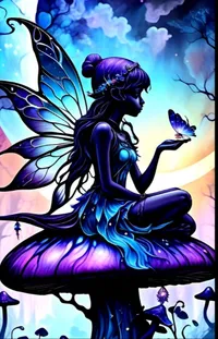 Mythical Creature Blue Purple Live Wallpaper