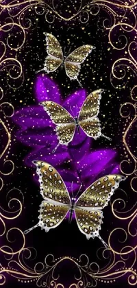 Mythical Creature Butterfly Purple Live Wallpaper