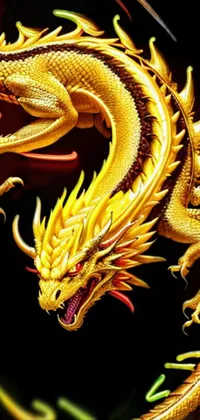 yellow dragon Live Wallpaper